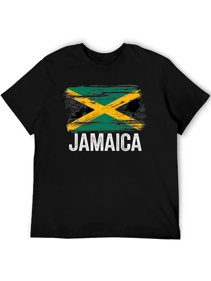 Jamaica Flag T-Shirt - Black Graphic Tee