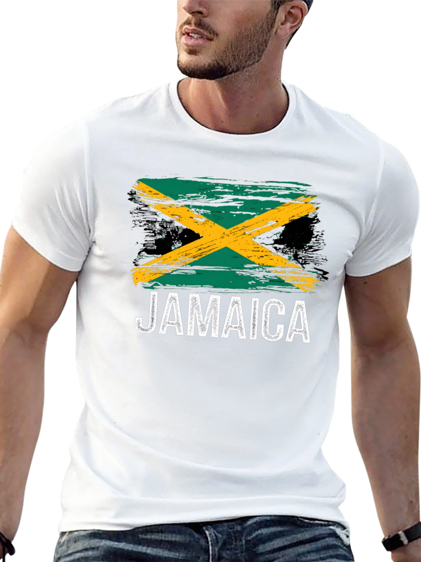 Jamaica Flag T-Shirt - Black Graphic Tee