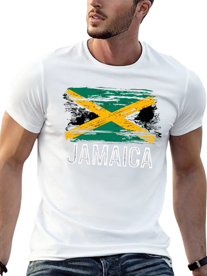 Jamaica Flag T-Shirt - Black Graphic Tee