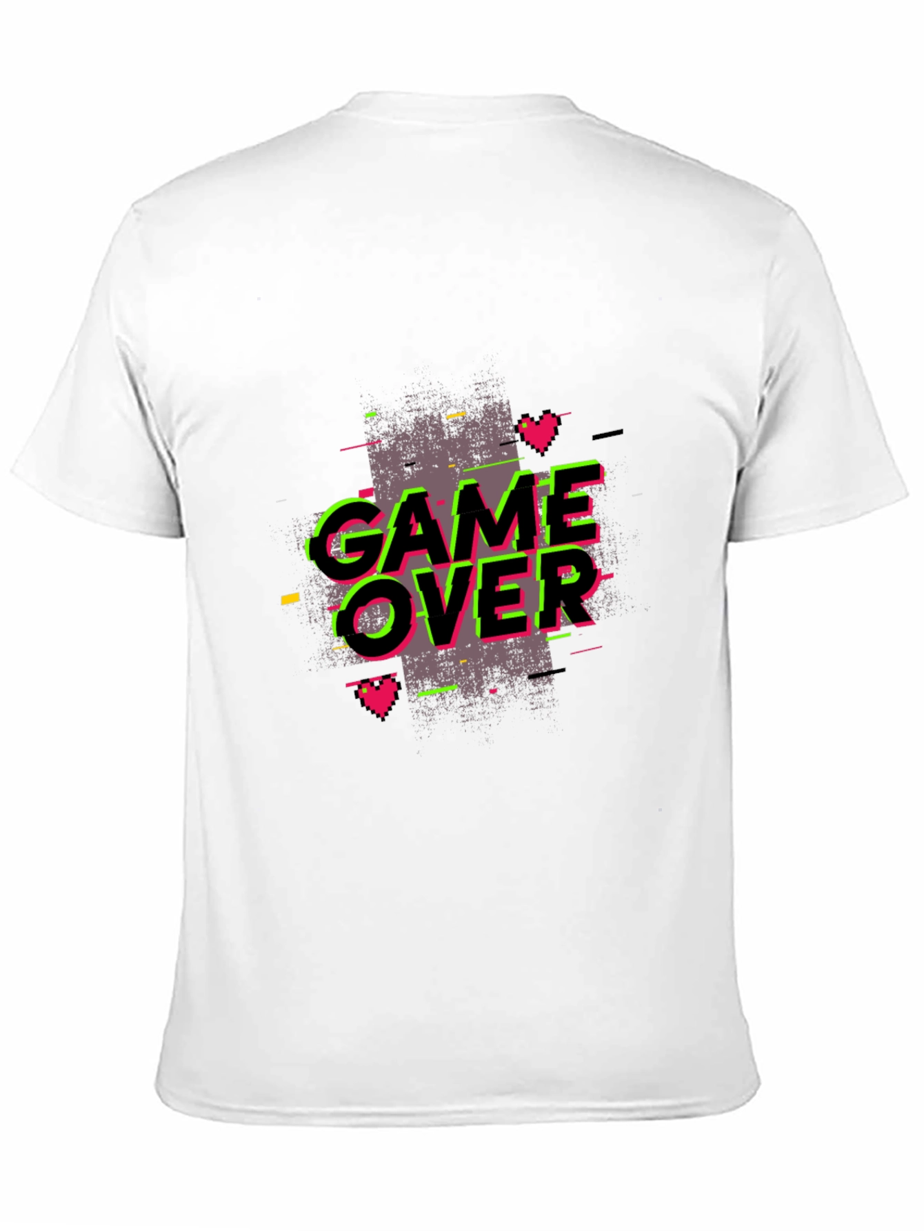 Game Over Graphic Black T-Shirt - Retro Gaming Style