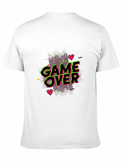 Game Over Graphic Black T-Shirt - Retro Gaming Style
