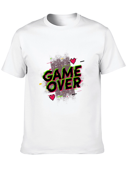 Game Over Graphic Black T-Shirt - Retro Gaming Style