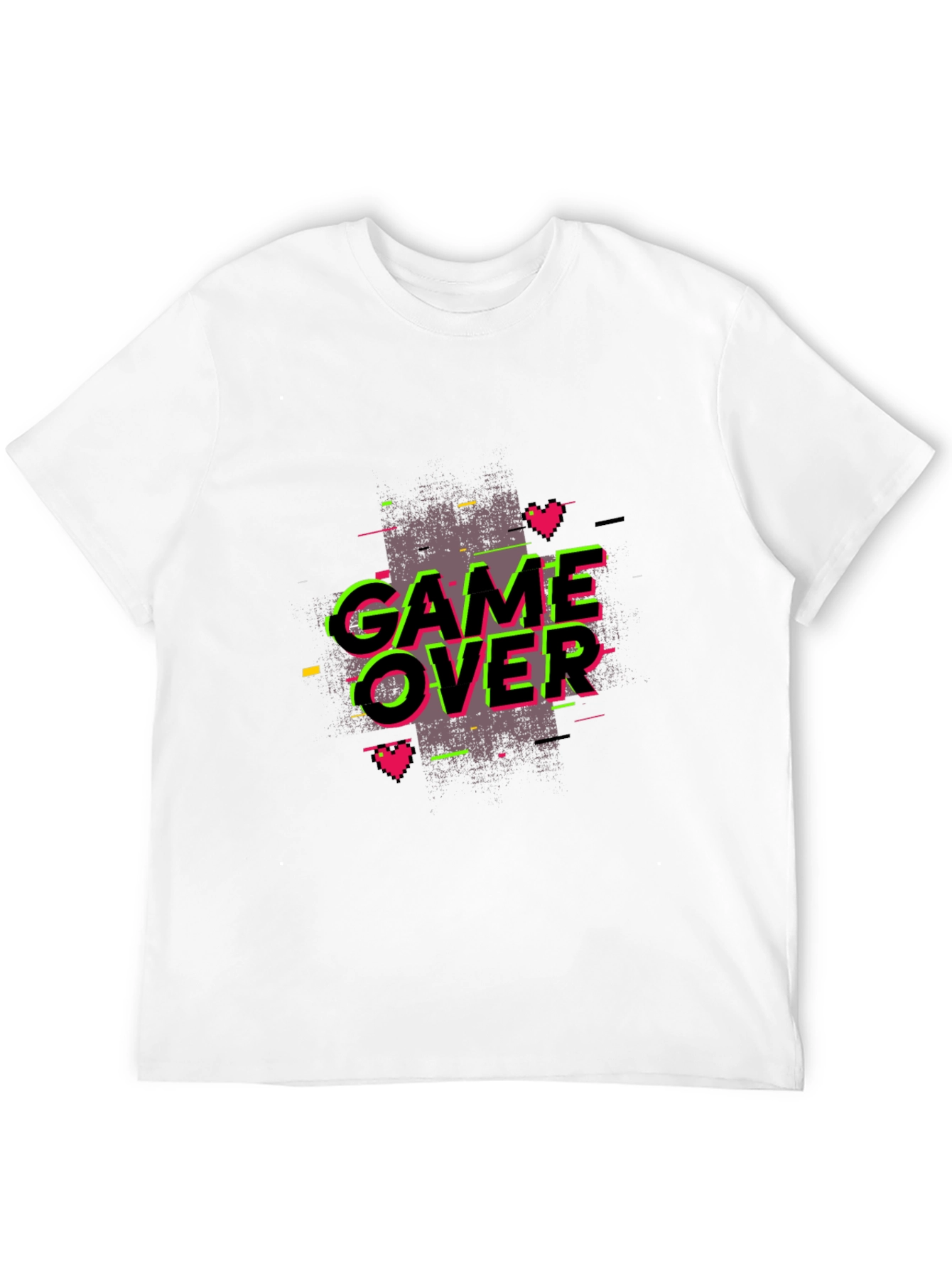 Game Over Graphic Black T-Shirt - Retro Gaming Style