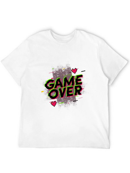 Game Over Graphic Black T-Shirt - Retro Gaming Style