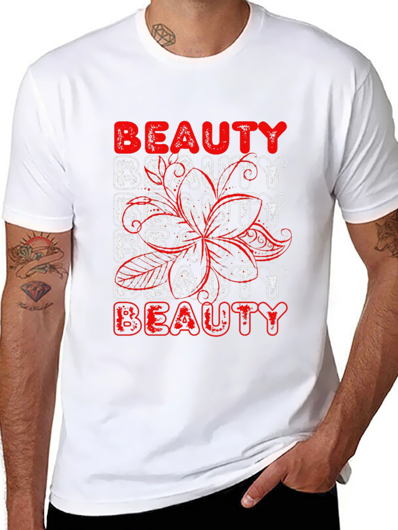 Beauty Graphic Print Black T-Shirt