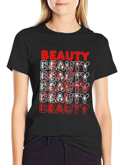 Beauty Graphic Print Black T-Shirt