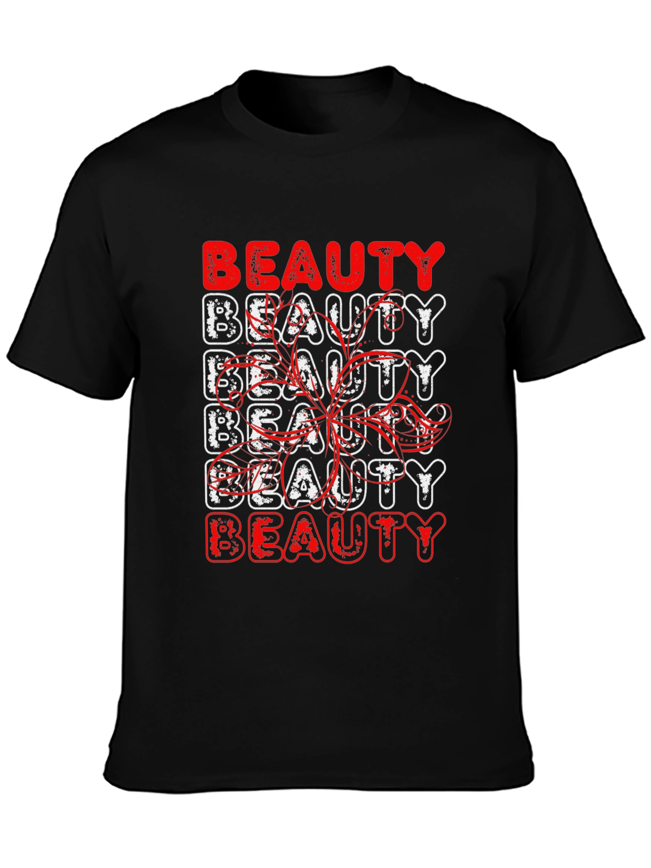 Beauty Graphic Print Black T-Shirt