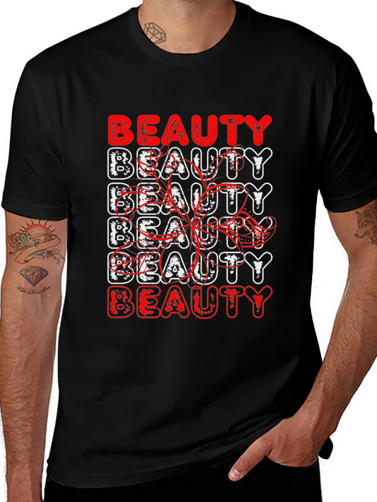 Beauty Graphic Print Black T-Shirt