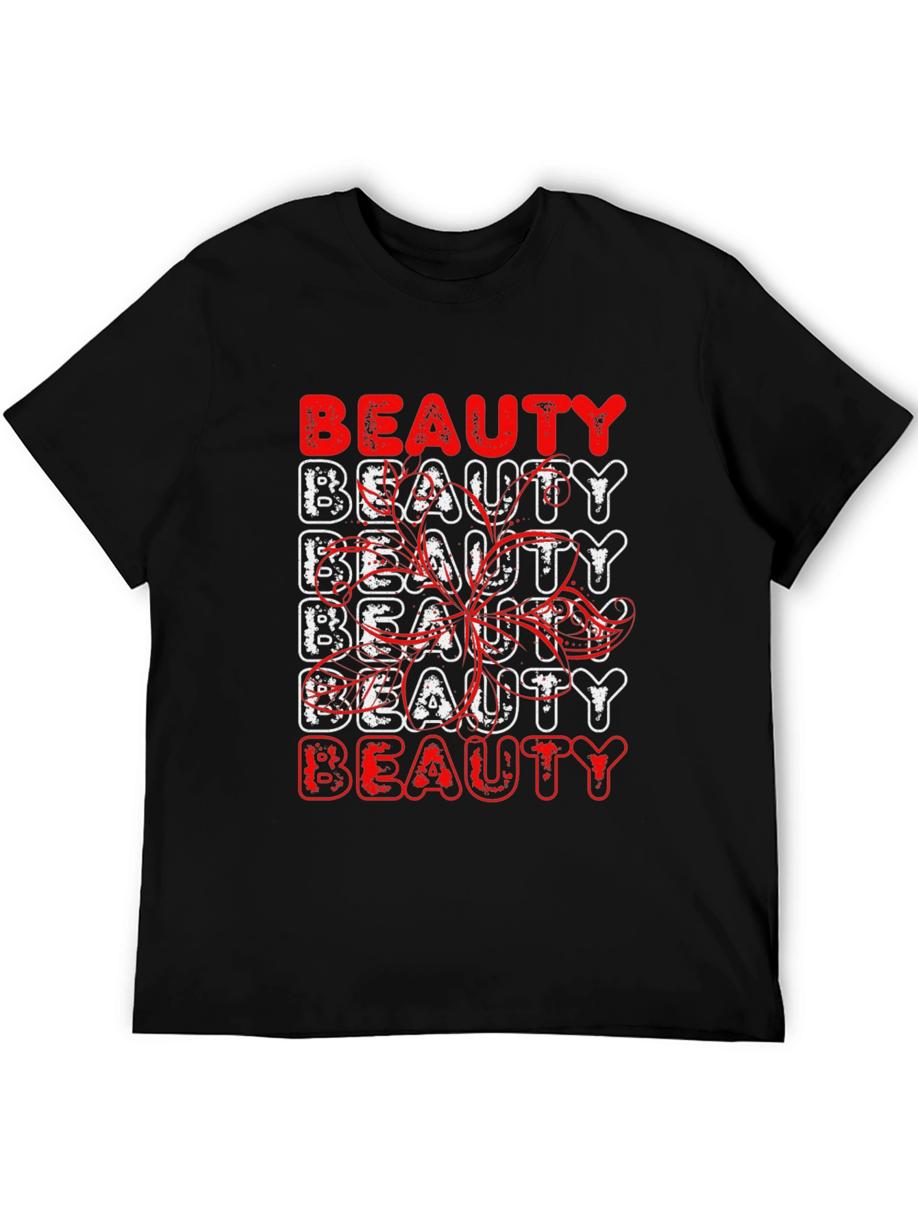 Beauty Graphic Print Black T-Shirt