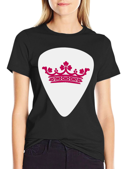 Crown Guitar Pick Graphic T-Shirt - Music Lover Tee