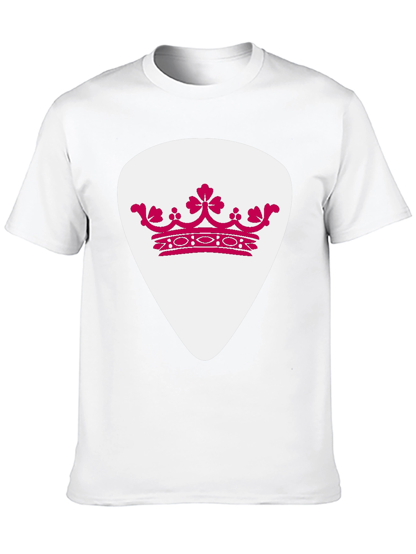 Crown Guitar Pick Graphic T-Shirt - Music Lover Tee