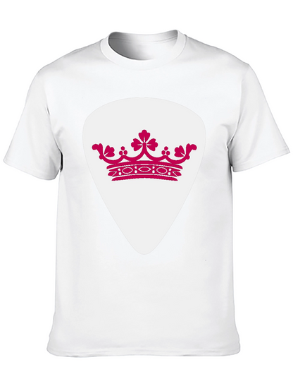 Crown Guitar Pick Graphic T-Shirt - Music Lover Tee