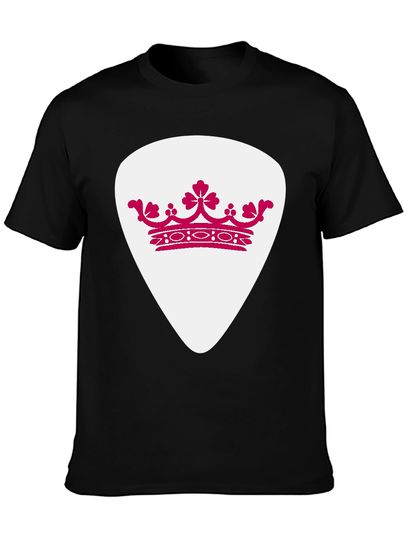 Crown Guitar Pick Graphic T-Shirt - Music Lover Tee
