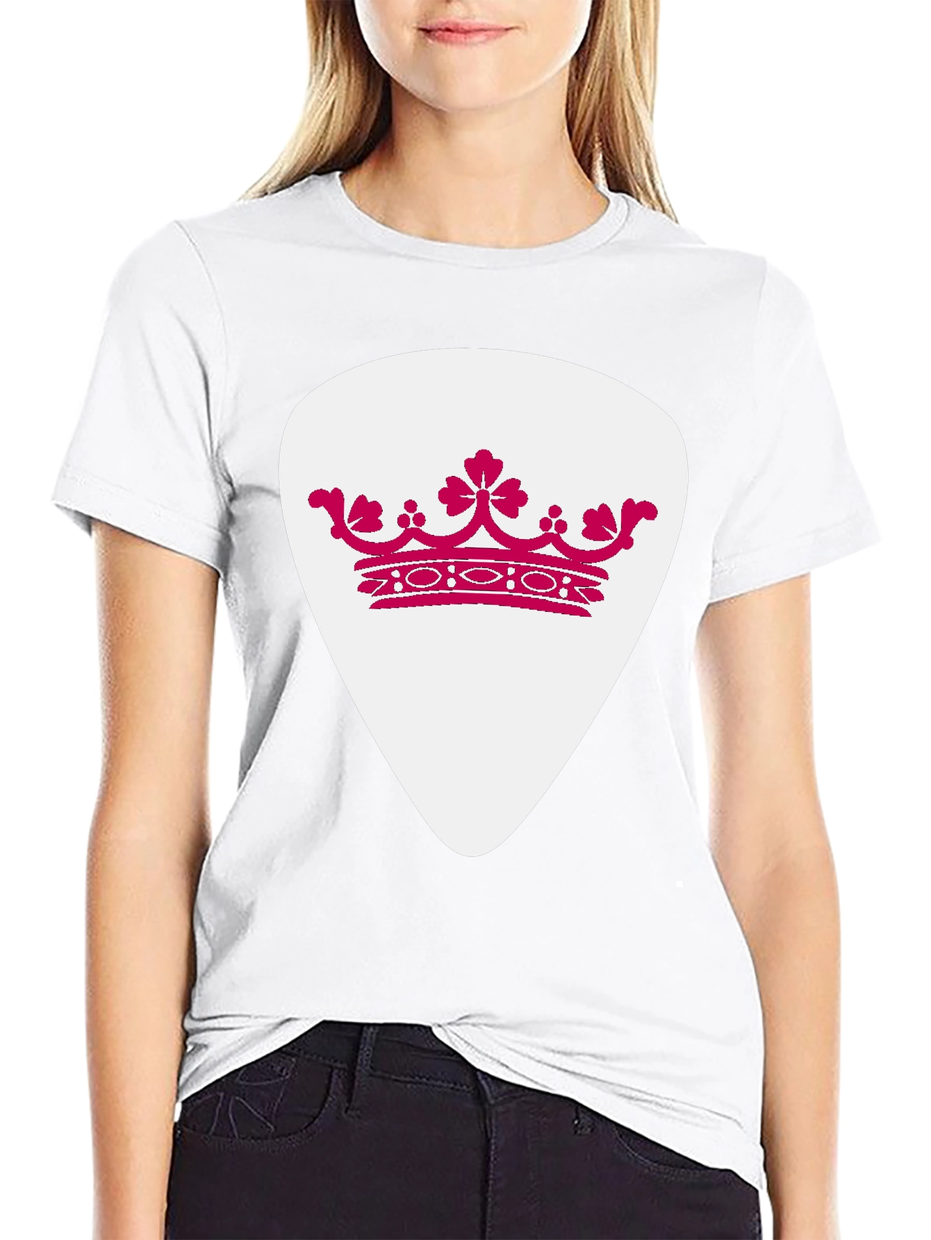 Crown Guitar Pick Graphic T-Shirt - Music Lover Tee