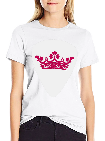 Crown Guitar Pick Graphic T-Shirt - Music Lover Tee