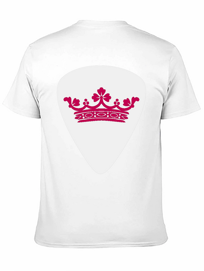 Crown Guitar Pick Graphic T-Shirt - Music Lover Tee