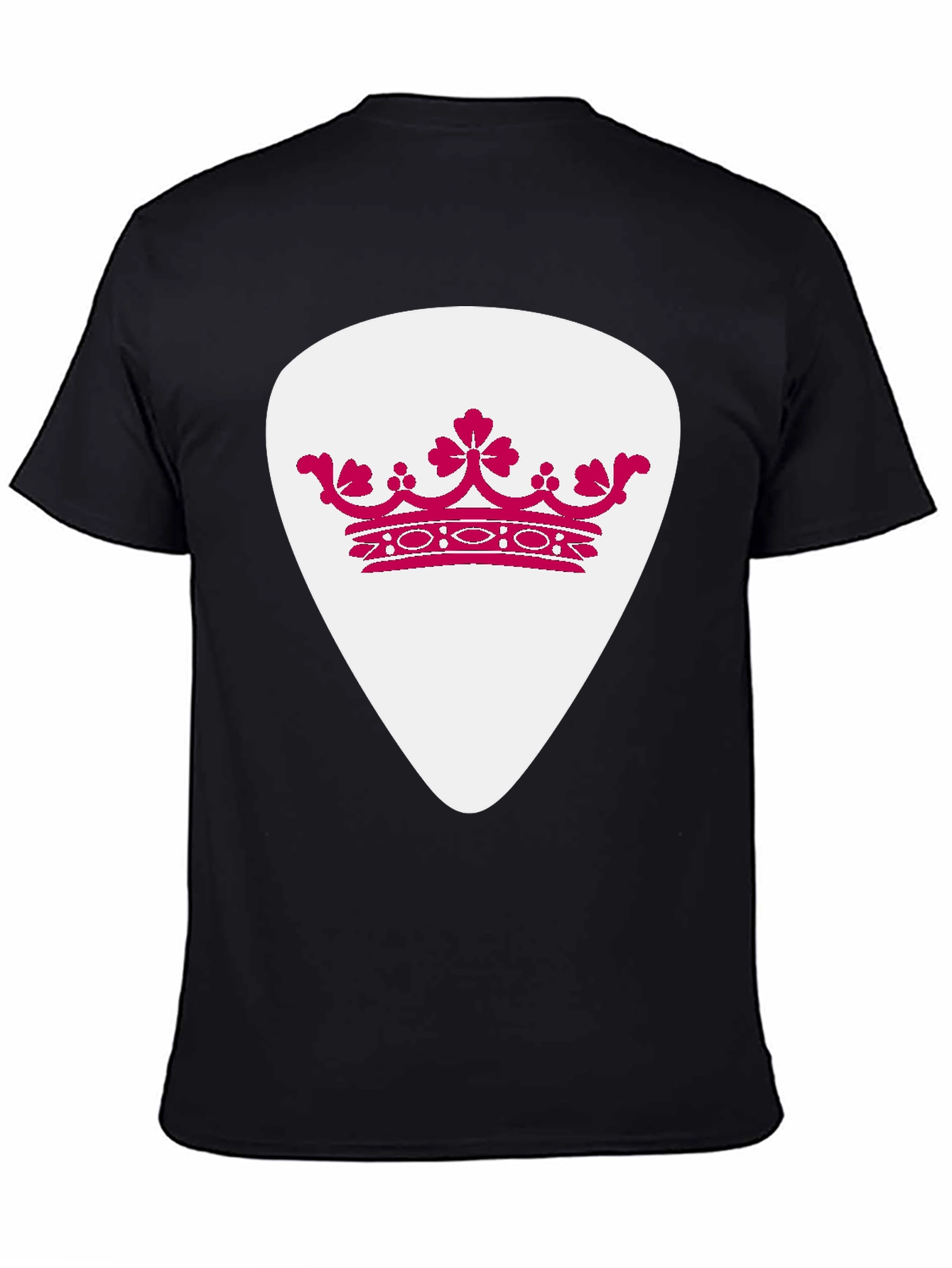 Crown Guitar Pick Graphic T-Shirt - Music Lover Tee