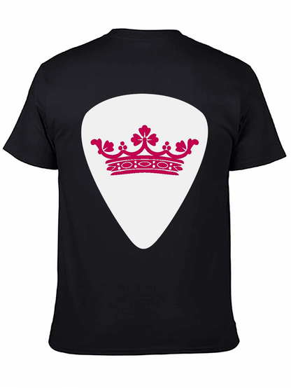 Crown Guitar Pick Graphic T-Shirt - Music Lover Tee