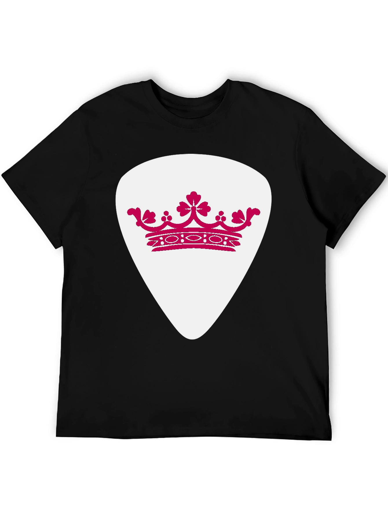Crown Guitar Pick Graphic T-Shirt - Music Lover Tee