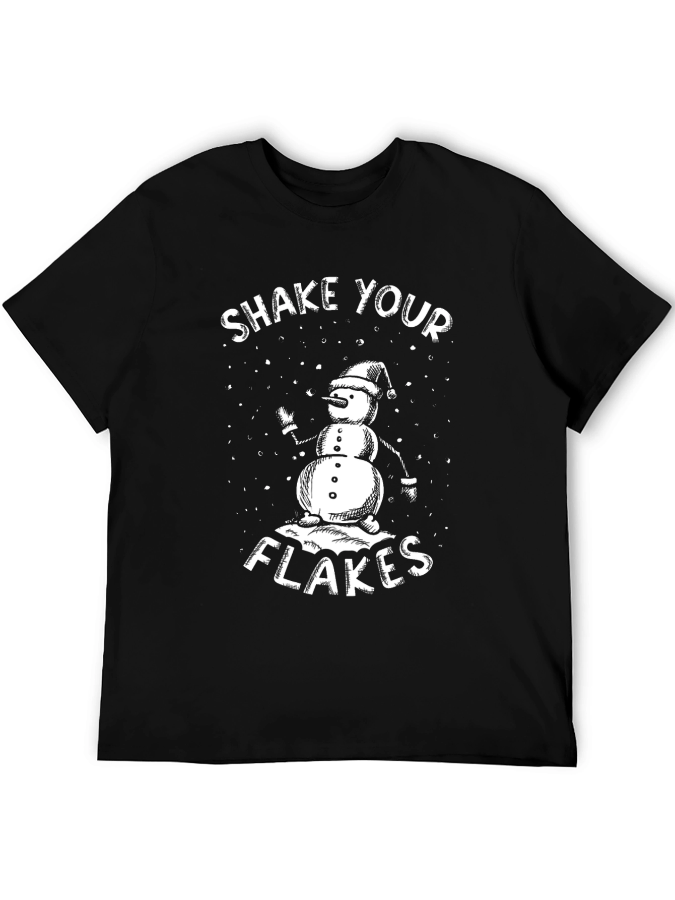 Shake Your Flakes T-Shirt - Funny Snowman Graphic Tee