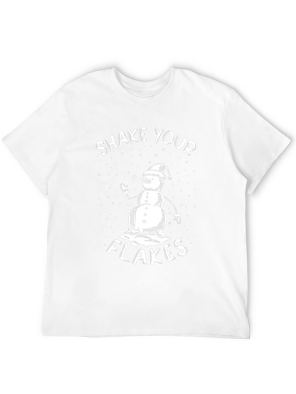 Shake Your Flakes T-Shirt - Funny Snowman Graphic Tee
