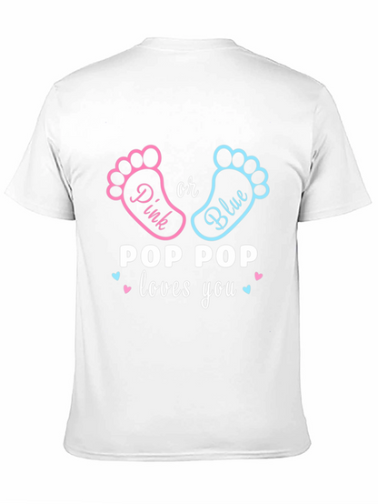 Pop Pop Loves You Gender Reveal T-Shirt