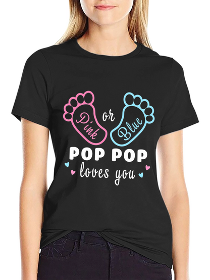 Pop Pop Loves You Gender Reveal T-Shirt