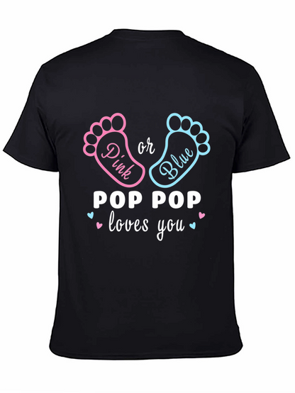 Pop Pop Loves You Gender Reveal T-Shirt