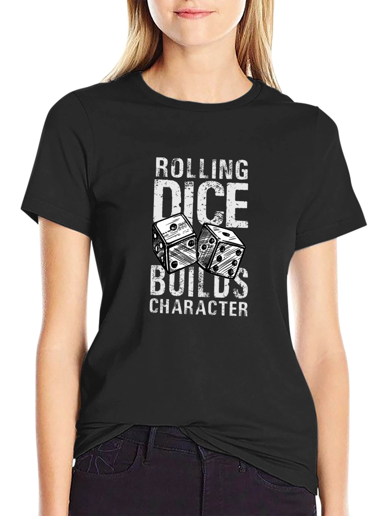 Rolling Dice Builds Character Graphic T-Shirt