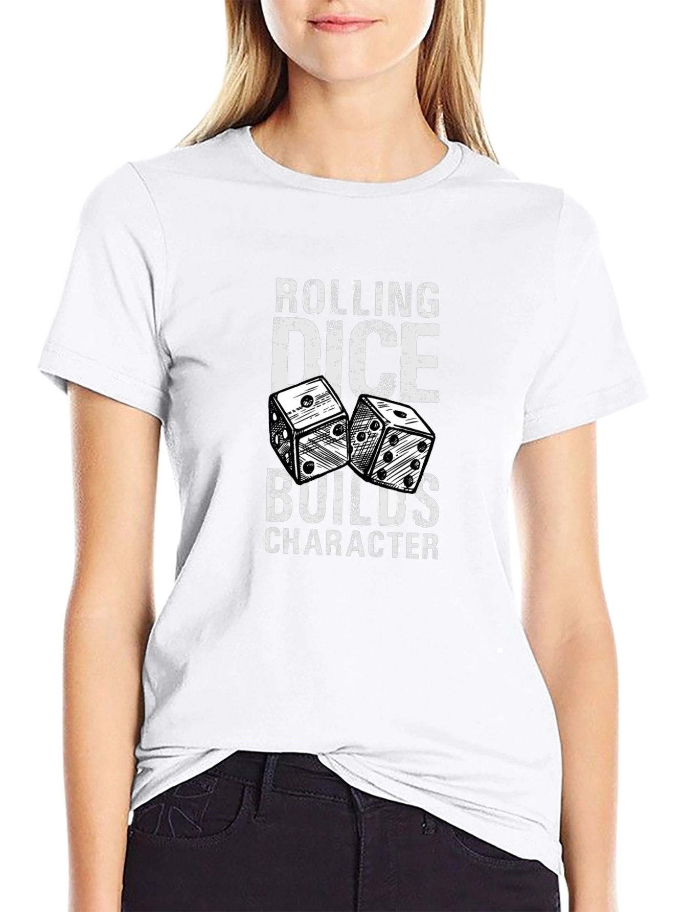 Rolling Dice Builds Character Graphic T-Shirt