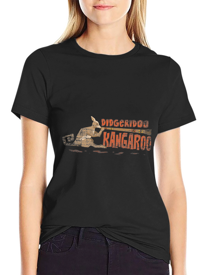 Didgeridoo Kangaroo Black T-Shirt