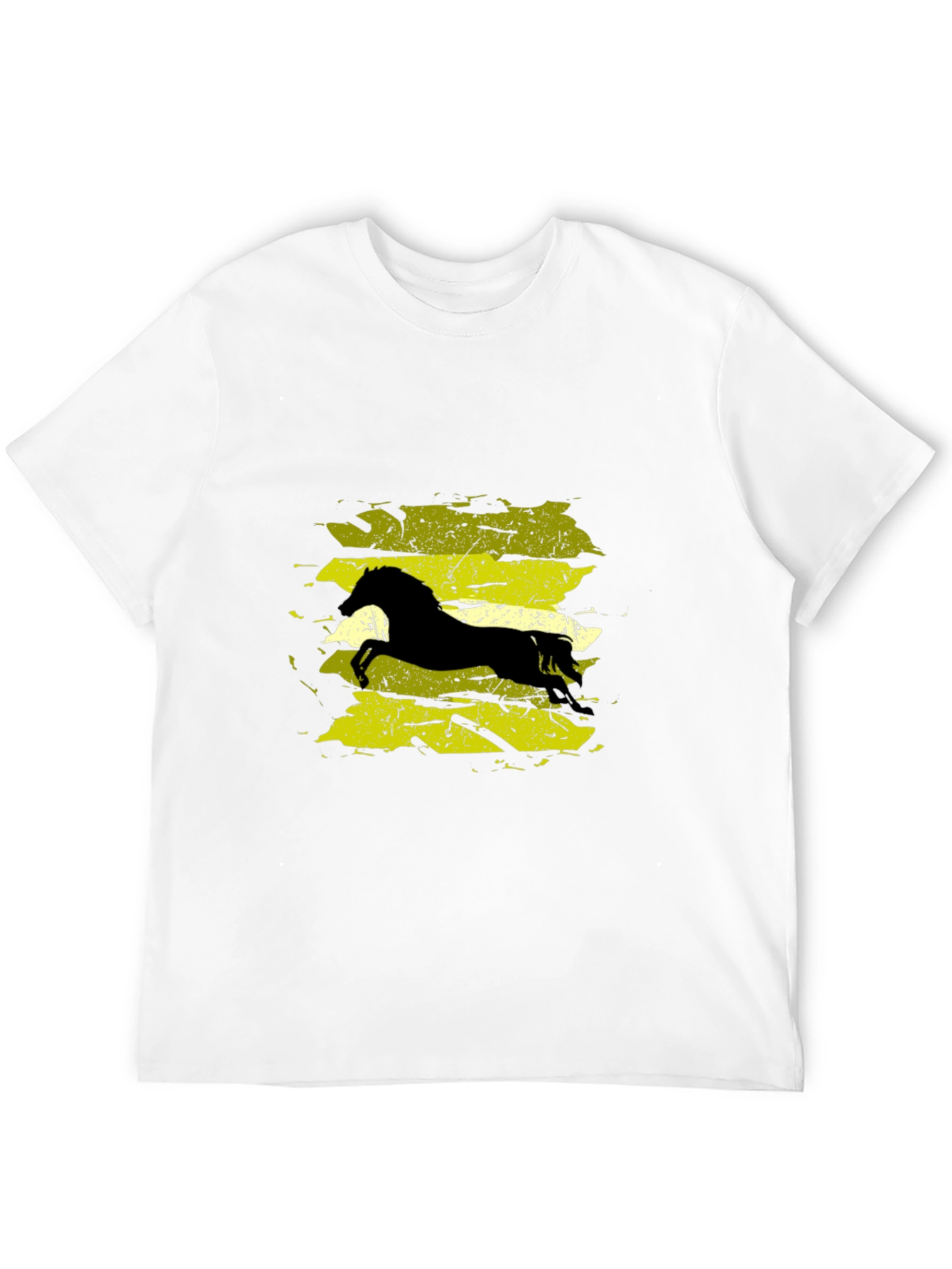 Black T-Shirt with Horse Graphic