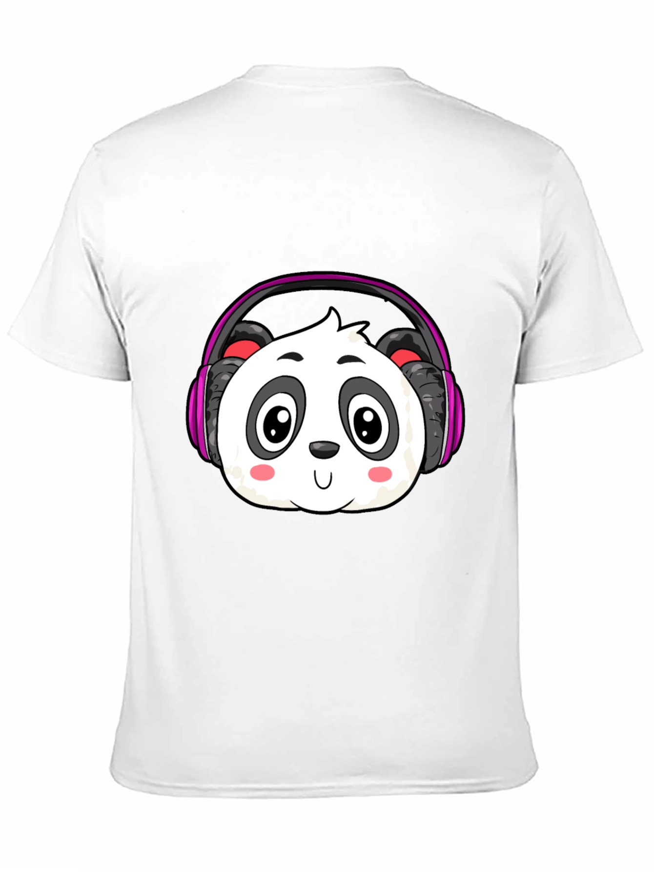 Cute Panda Headphones Graphic T-Shirt