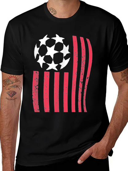 Soccer USA Flag Graphic T-Shirt