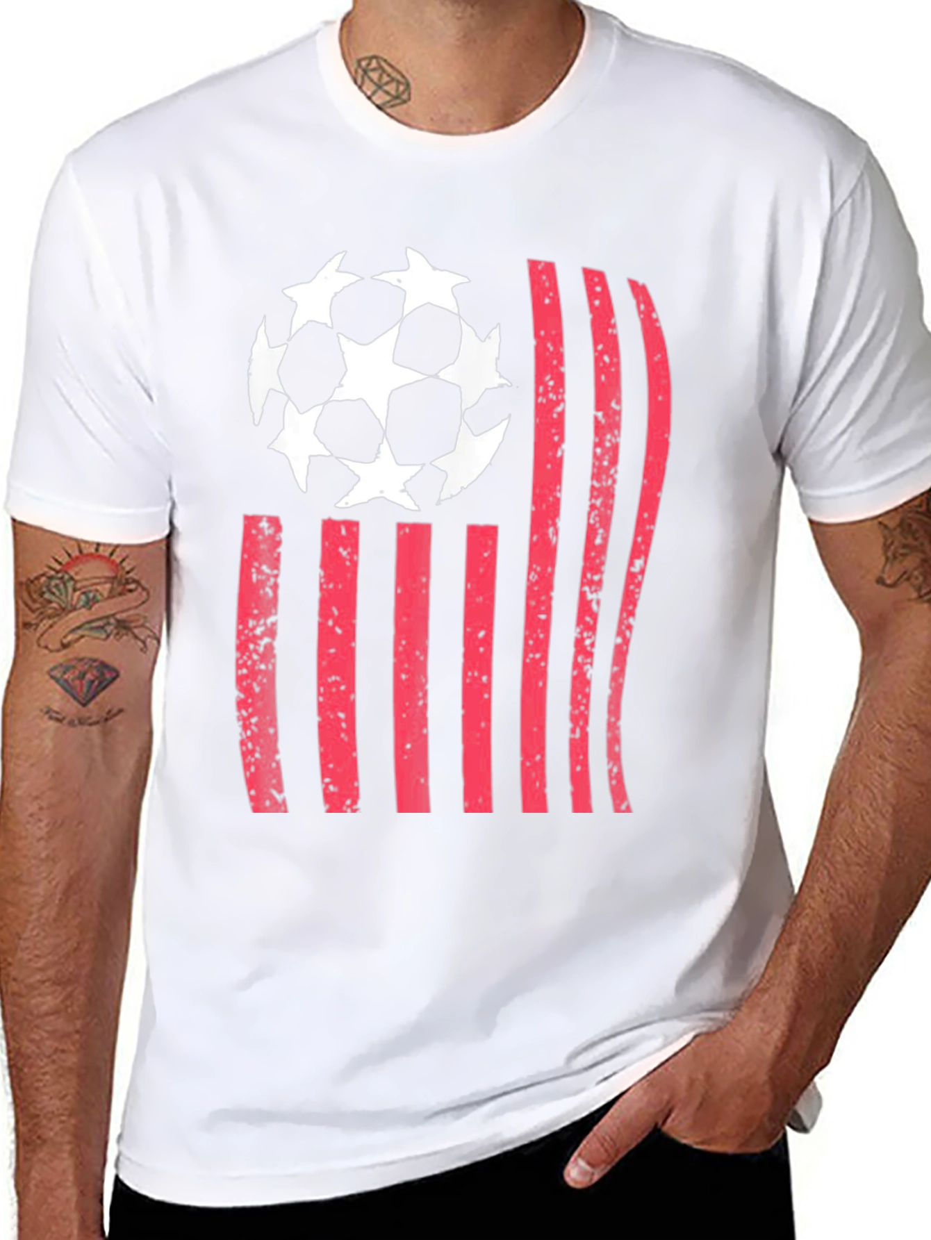 Soccer USA Flag Graphic T-Shirt