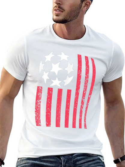 Soccer USA Flag Graphic T-Shirt
