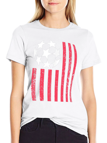 Soccer USA Flag Graphic T-Shirt