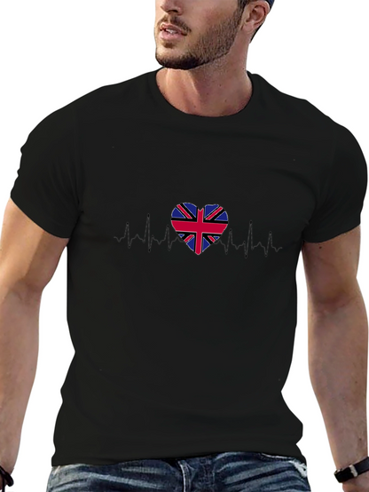 Union Jack Heartbeat Graphic T-Shirt