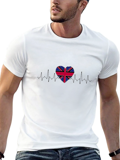 Union Jack Heartbeat Graphic T-Shirt