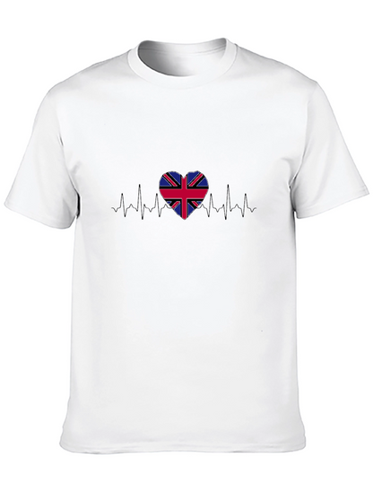 Union Jack Heartbeat Graphic T-Shirt