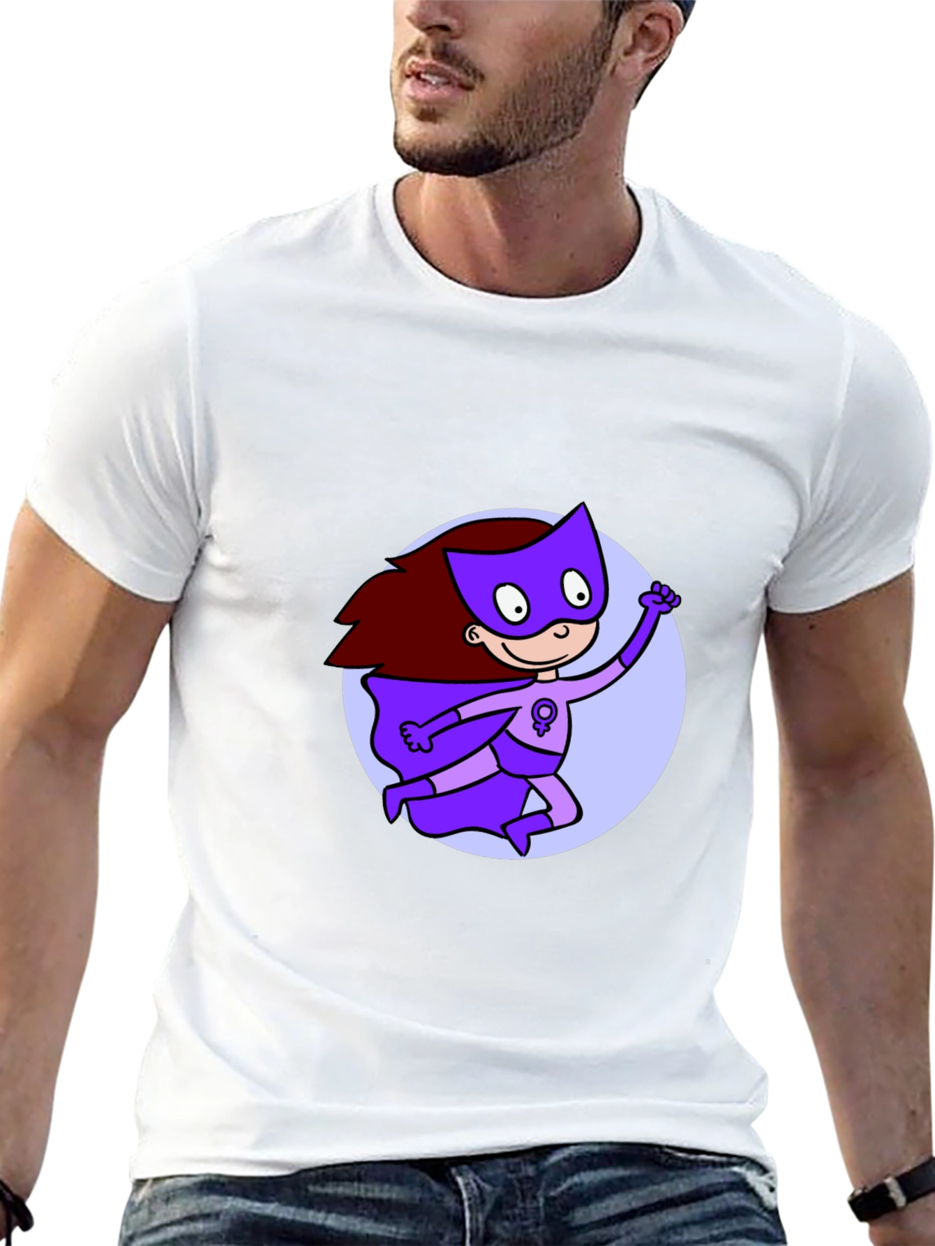 Feminist Super Hero Black T-Shirt
