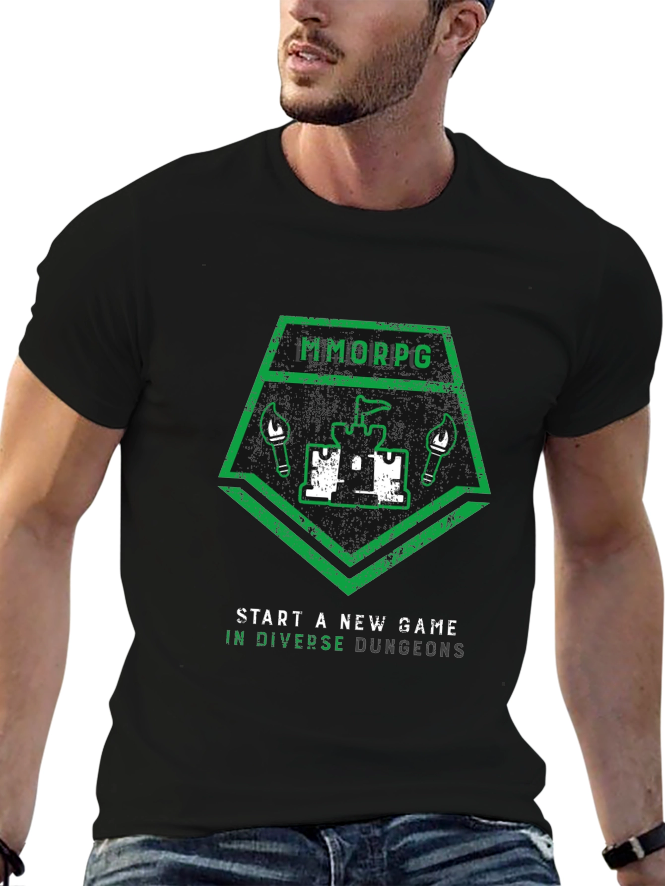 MMORPG Start a New Game Graphic T-Shirt