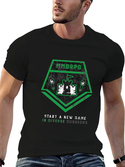 MMORPG Start a New Game Graphic T-Shirt