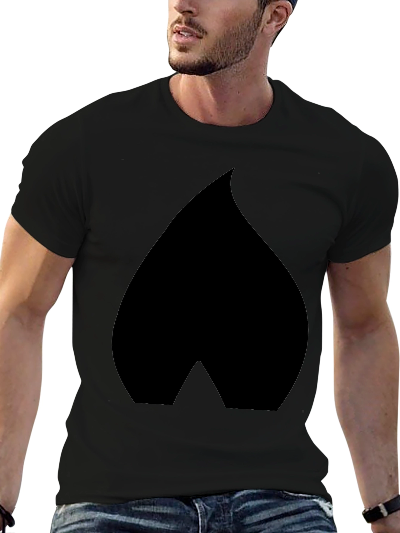Spade Graphic Black T-Shirt - Modern Casual Wear