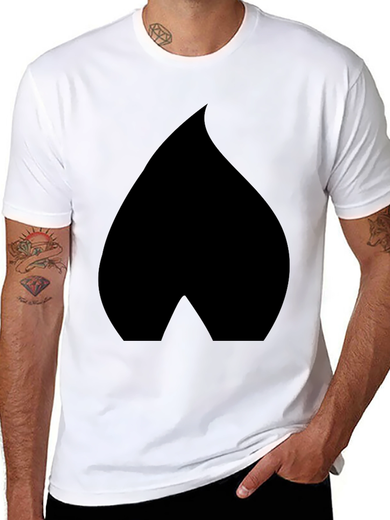 Spade Graphic Black T-Shirt - Modern Casual Wear