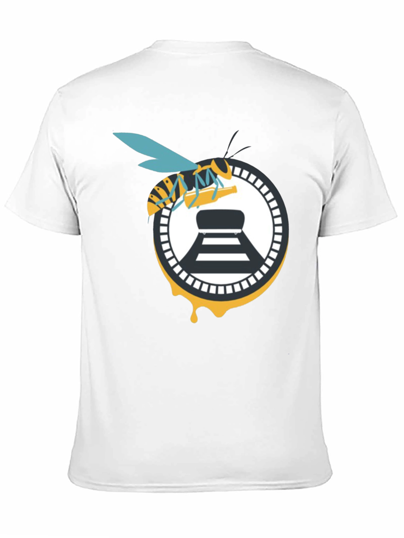 Bee and Beer Logo Black T-Shirt