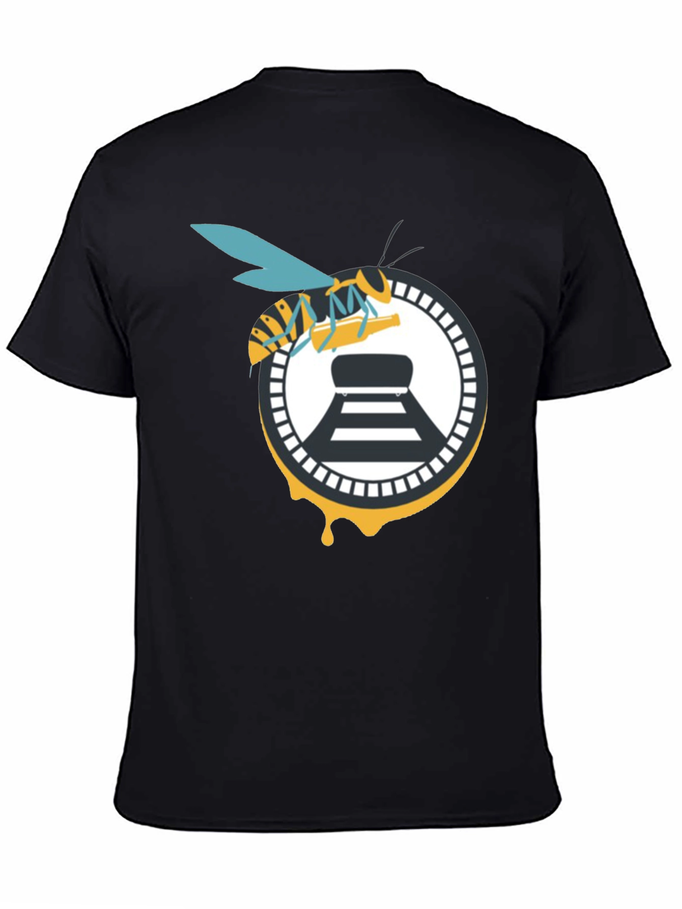 Bee and Beer Logo Black T-Shirt