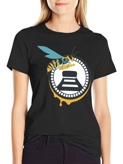 Bee and Beer Logo Black T-Shirt