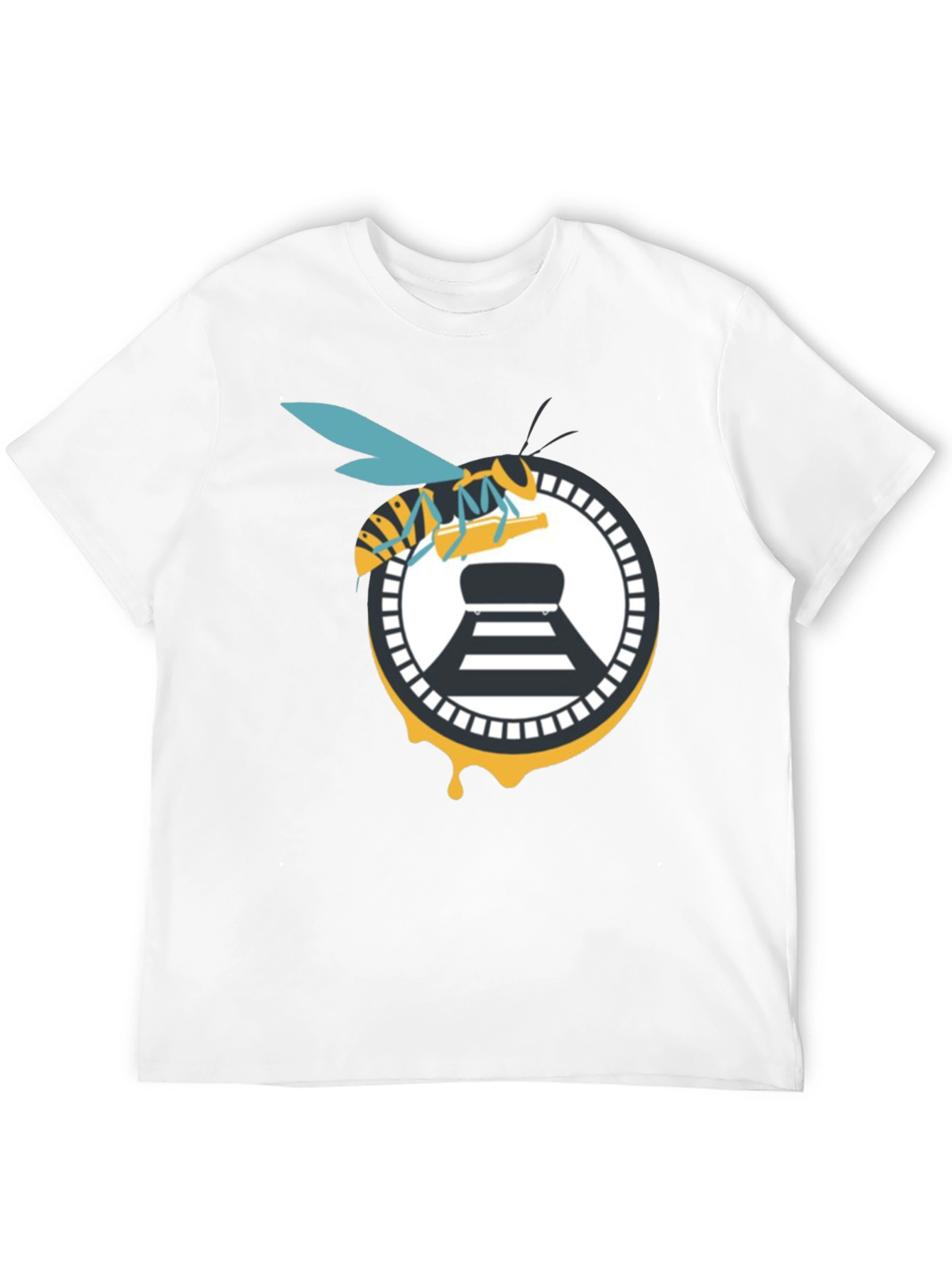 Bee and Beer Logo Black T-Shirt