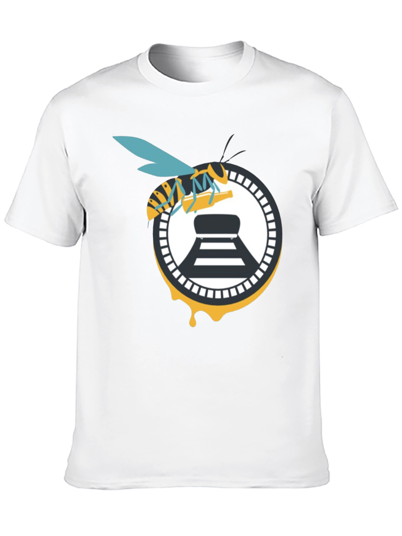 Bee and Beer Logo Black T-Shirt